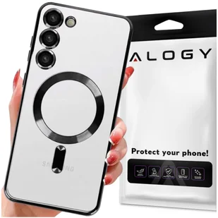 Etui do Samsung Galaxy S24 Mag Safe Glamour Case Ring obudowa ochrona aparatów Alogy Czarne przezroczyste + Szkło - Etui i futerały do telefonów - miniaturka - grafika 14