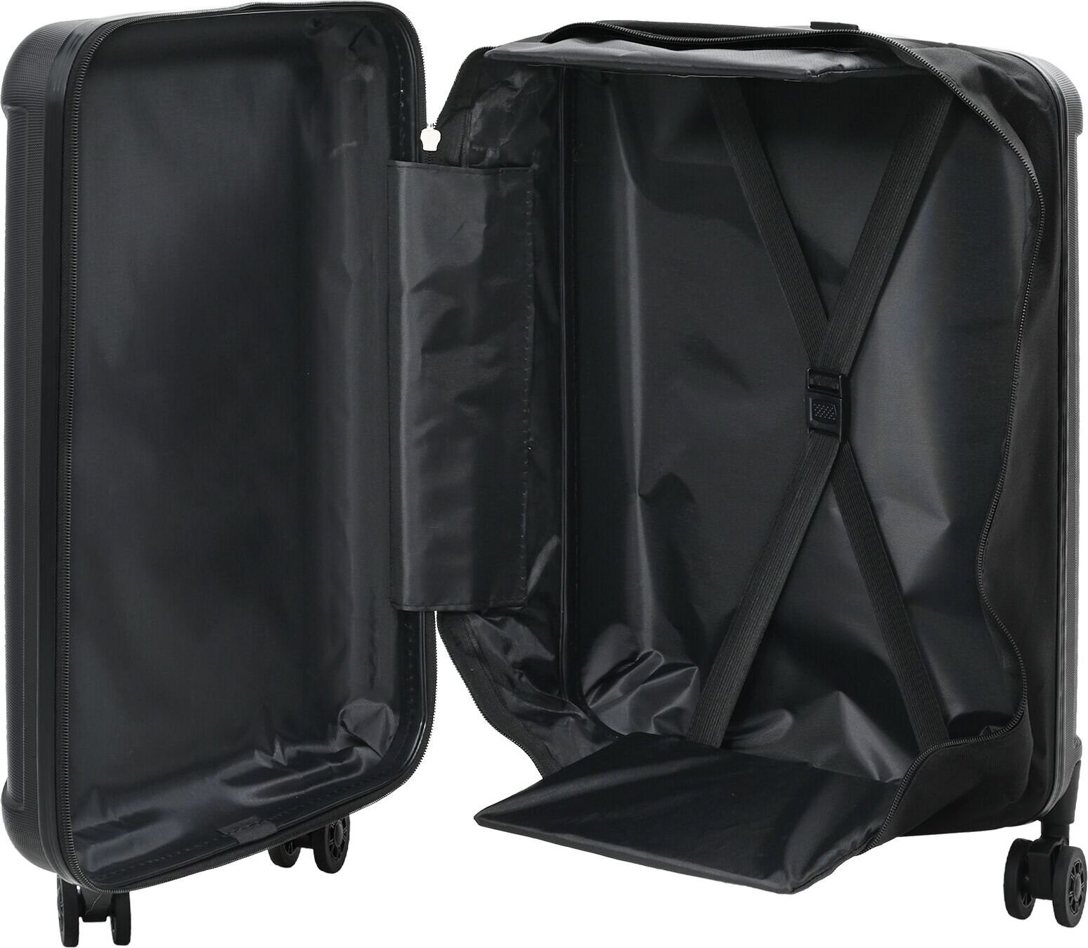 vidaXL walizka składana twarda 24' czarna 43x27x66 cm ABS