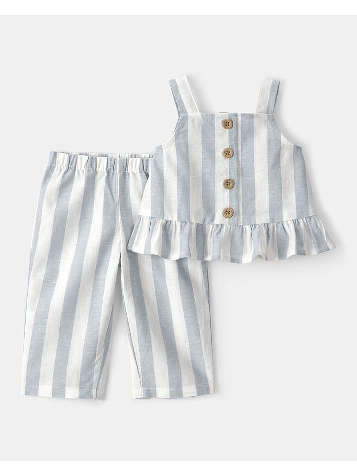 carter's 2-częściowy zestaw w kolorze szaro-białym