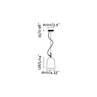 Lampy sufitowe - FARO BARCELONA Lampa wisząca Studio, Ø 11 cm, różowy/czarny, stal - miniaturka - grafika 1