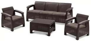 Zestaw mebli ogrodowych KETER Corfu Set Max, brązowy-taupe, 4 elementy - Meble ogrodowe - miniaturka - grafika 1