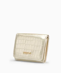 PUCCINI Mały portfel damski ze skóry ekologicznej crocco w kolorze złotym z miejscem na zdjecie - Puccini - Portfele - miniaturka - grafika 1