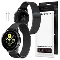 Akcesoria do smartwatchy - Bransoleta Uniwersalna Alogy Milanese Magnetic Strap Pasek z magnesem do smartwatcha 20mm Czarny - miniaturka - grafika 1