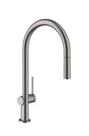 Baterie kuchenne - Hansgrohe Talis M54 Bateria kuchenna wysoka podokienna z wyciąganą wylewką czarny chrom szczotkowany 72801340 - miniaturka - grafika 1