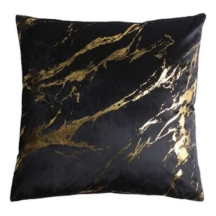 Poduszka STORM 45 x 45 cm czarno-złoty - Poduszki dekoracyjne - miniaturka - grafika 1