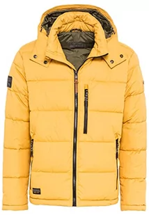 camel active Męska bluza z kapturem z podszewką, żółty, 106 - Bluzy męskie - miniaturka - grafika 1