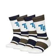 Skarpetki damskie - Tommy Hilfiger Skarpety dziecięce Crew Sock (4 sztuki), Olive Green Combo, 27-30 - miniaturka - grafika 1