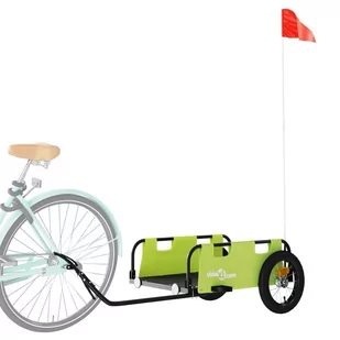 Przyczepka rowerowa, zielona, tkanina Oxford i żelazo Lumarko! - Przyczepki rowerowe - miniaturka - grafika 4