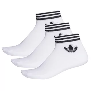 Skarpetki damskie - Adidas, Skarpety sportowe, Originals Trefoil Ankle Socks 3P EE1152, biały, rozmiar 43/46 - grafika 1