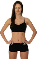 Bielizna sportowa damska - Brubeck Biustonosz Comfort Cotton czarny r. 80C BR00012A - miniaturka - grafika 1