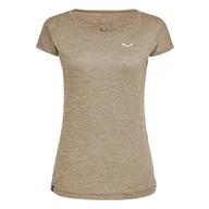 Koszulki i topy damskie - Salewa Puez Melange Dry T-shirt damski, brązowy, XXS - miniaturka - grafika 1