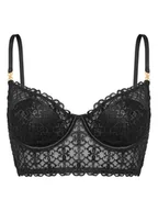 Biustonosze - Guess Biustonosz z fiszbiną O5BC14 K1760 Czarny - miniaturka - grafika 1