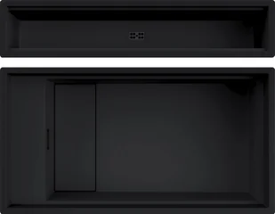 ELLECI zlew DIALOGO 360 + CANALE black K86 KERATEK (LKD36086BKM+LKDC8686BKM) - Zlewozmywaki - miniaturka - grafika 1
