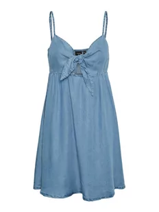Vero Moda Sukienka jeansowa 10283680 Niebieski Regular Fit - Sukienki - miniaturka - grafika 1