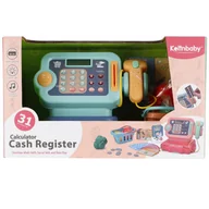 Zabawy w naśladowanie dorosłych - Kasa sklepowa z akcesoriami, zabawa w sklep 3+ MEGA CREATIVE Niebieski - miniaturka - grafika 1