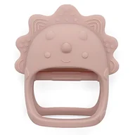 Gryzaki dla dzieci - Gryzak niemowlęcy silikonowy DINO Różowy - miniaturka - grafika 1