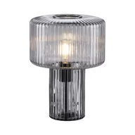 Lampy stojące - Paul Neuhaus Designerska lampa stołowa dymione szkło - Andro - miniaturka - grafika 1