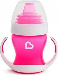 Munchkin MUNCHKIN mokomoji gertuvė su rankenomis ir minkštu snapeliu, Gentle Transition, rožinė, 4mėn+, 118 ml, 05178602www - Miseczki i talerzyki dla dzieci - miniaturka - grafika 1