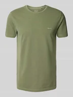 Koszulki męskie - T-shirt z wyhaftowanym logo - miniaturka - grafika 1