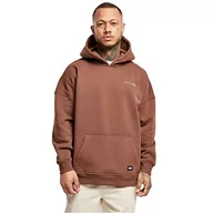 Bluzy męskie - Urban Classics Męska bluza z kapturem oversized z logo, Bark., S - miniaturka - grafika 1