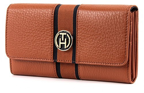 Tommy Hilfiger Portmonetki damskie CLAIRE LARGE EW WALLET 19x10x3 cm, brązowy - Braun Summer koniak 929-19x10x3 cm (B x H x T)