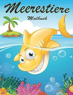 Meerestiere Malbuch: Tolle Unterwasserszenen des Meereslebens mit süßem Delphin, Hai, Jellyfhis, Schildkröte und mehr Tieren. Ozeanleben Malbuch ist ... und zeichnen Sie sie( Super Spaß für Kinder) - Science-fiction - miniaturka - grafika 1