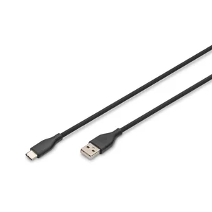 DIGITUS Kabel przyłączeniowy USB 2.0 typ C-A silikonowy M/M 1m s - Kable USB - miniaturka - grafika 1