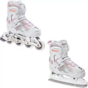 Rolki Łyżwy 2w1 Raven Pulse White/Pink 37-40 - Rolki - miniaturka - grafika 1