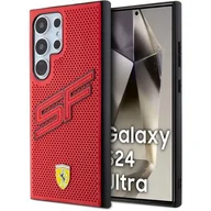 Etui i futerały do telefonów - Ferrari FEHCS24LPINR S24 Ultra S928 czerwony/red hardcase Big SF Perforated - miniaturka - grafika 1
