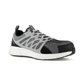 Skarpetki dla dzieci - Reebok Fusion Flexweave buty robocze, czarne i szare, kompozytowe czubki bezpieczeństwa, antypoślizgowe, czarny, szary, 44 EU - miniaturka - grafika 1