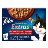 Mokra karma dla kotów - Felix Sensations Extras w galarecie 12 x 85 g Urozmaicone wiejskie smaki - miniaturka - grafika 1