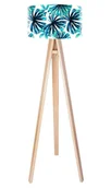 Lampy stojące - Macodesign Lampa podłogowa Niebieska palma tripod-foto-423p, 60 W - miniaturka - grafika 1