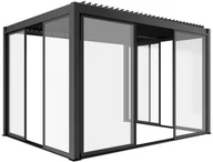 Markizy - DRZWI PRZESUWNE SZKLANE LUXE 4M 370X238 CM ANTRACYTOWE - miniaturka - grafika 1