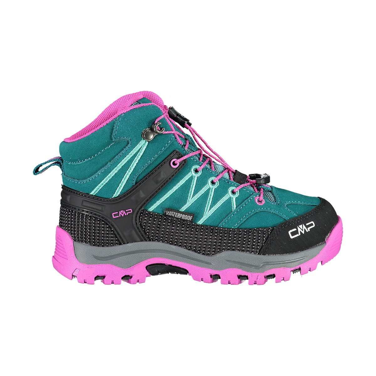 CMP Damskie buty trekkingowe Rigel Mid Shoe Wp, Lake Pink Fluo, 37 eu