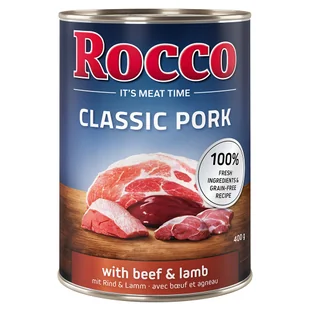 Rocco Classic Pork, 6 x 400 g - Wołowina i jagnięcina - Mokra karma dla psów - miniaturka - grafika 1