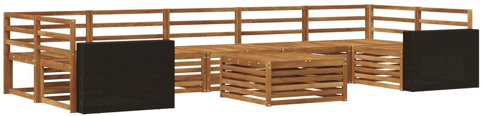 vidaXL Zestaw sof na zewnątrz 8 pcs naturalny Lite Drewno Akacji