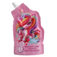 Kosmetyki kąpielowe dla dzieci - CHLAPU CHLAP Bąbelkowy żel do kąpieli i pod prysznic doypack - zapach wata cukrowa 400 ml - miniaturka - grafika 1
