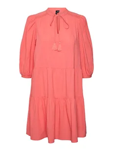 Vero Moda Sukienka w kolorze koralowym - Sukienki - miniaturka - grafika 1