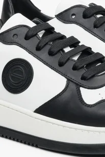 Biało-czarne sneakersy męskie z zamszu i skóry naturalniej Estro ER00112970 - Sneakersy męskie - miniaturka - grafika 9