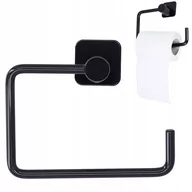 Stojaki i wieszaki na papier toaletowy - Uchwyt na papier toaletowy wieszak czarny loft - miniaturka - grafika 1