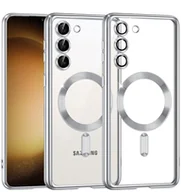 Etui i futerały do telefonów - Etui Supero magnetyczne tpuplating do Galaxy S23, przezroczysto-srebrne - miniaturka - grafika 1