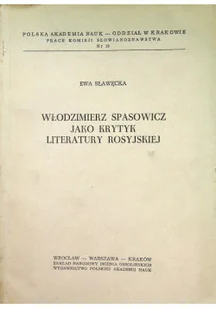 Włodzimierz Spasowicz jako krytyk literatury rosyjskiej - Historia świata - miniaturka - grafika 1