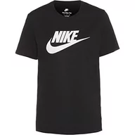 Bluzki damskie - Nike Essntl Icn Ftra Bluzka Czarny/Biały XXL - miniaturka - grafika 1