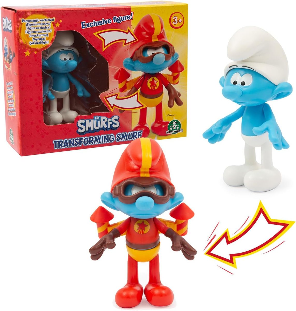 Smerf Smerfy Strachliwy 2 w 1 figurka z akcesoriami dla dzieci 3+ Gargamel