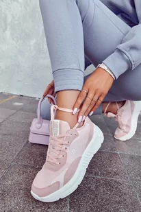 Modne Sneakersy Buty Sportowe Big Star JJ274595 Różowe-38 - Sneakersy damskie - miniaturka - grafika 1