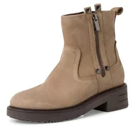Kozaki damskie - Marco Tozzi Damskie botki Zip+Slip 2-25008-43 modne kozaki, taupe nubuk, 40 EU, taupe nubuk, 40 EU - miniaturka - grafika 1