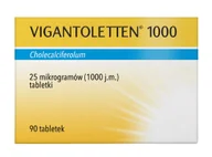 Stawy, mięśnie, kości - Vigantoletten 1000, lek zawierający witaminę D, 90 tabletek  4590702 - miniaturka - grafika 1