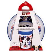 Zestawy naczyń dla dzieci - Disney MICKEY MOUSE Mickey Mouse Zestaw naczyń antypoślizgowych talerzyk miska kubek 260 ml 50181 - miniaturka - grafika 1