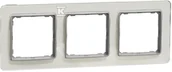 Klawisze i ramki - Schneider Electric Ramka 3-krotna, imitacja szkło bialy SEDNA ELEMENTS - miniaturka - grafika 1