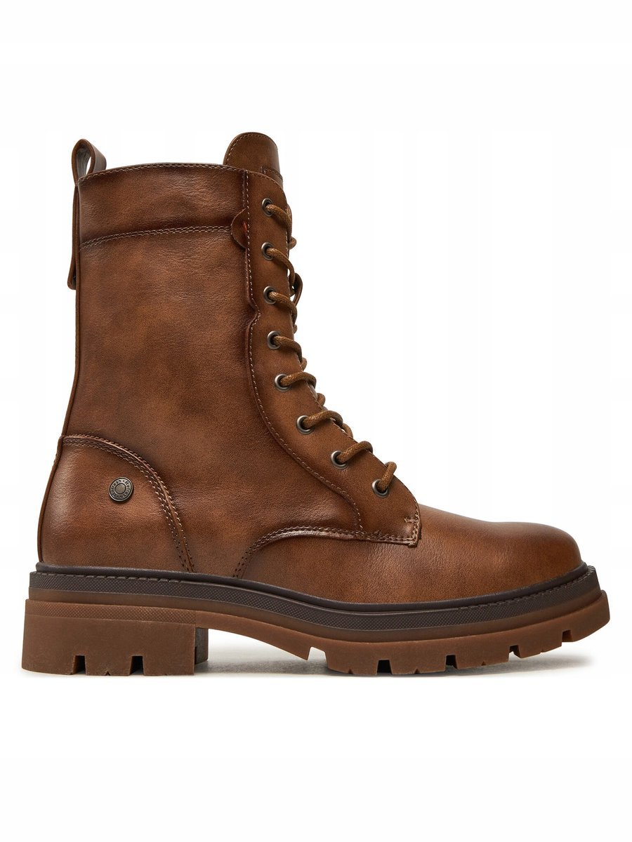 REFRESH BOTKI DAMSKIE BRĄZOWE SZNUROWANE KLASYCZNE 39 6AA